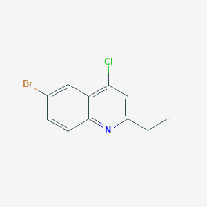 molecular formula C11H9BrClN B1285046 6-Bromo-4-chloro-2-ethylquinoline CAS No. 930570-40-4