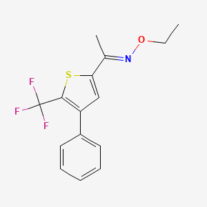 molecular formula C15H14F3NOS B12850481 1-[4-phenyl-5-(trifluoromethyl)-2-thienyl]ethan-1-one O1-ethyloxime 