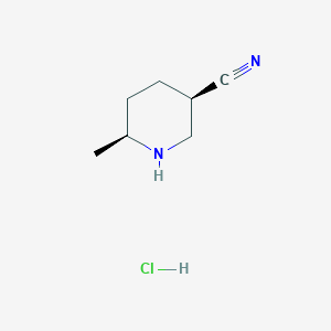 molecular formula C7H13ClN2 B12850487 Cis-6-Methyl-Piperidine-3-Carbonitrile Hydrochloride 