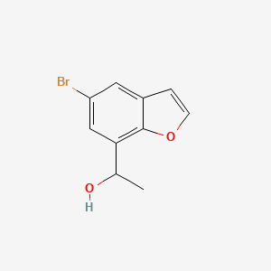 molecular formula C10H9BrO2 B12850488 1-(5-Bromobenzofuran-7-yl)ethanol 