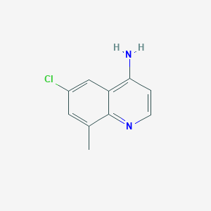 molecular formula C10H9ClN2 B1285053 4-Amino-6-chloro-8-methylquinoline CAS No. 948293-08-1