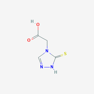 molecular formula C4H5N3O2S B1285071 2-(5-thioxo-1H-1,2,4-triazol-4(5H)-yl)acetic acid CAS No. 61336-27-4