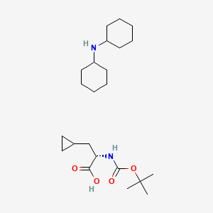molecular formula C23H42N2O4 B1285075 Boc-L-Cyclopropylalanine-DCHA CAS No. 89483-07-8
