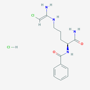 (S)-N-(1-Amino-5-((1-amino-2-chlorovinyl)amino)-1-oxopentan-2-yl)benzamide hydrochloride