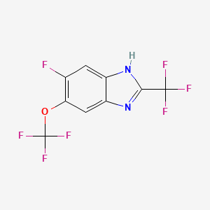 5-Fluoro-6-(trifluoromethoxy)-2-(trifluoromethyl)-1H-benzimidazole