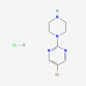 molecular formula C8H12BrClN4 B1285118 5-Bromo-2-(piperazin-1-yl)pyrimidine hydrochloride CAS No. 1030022-85-5