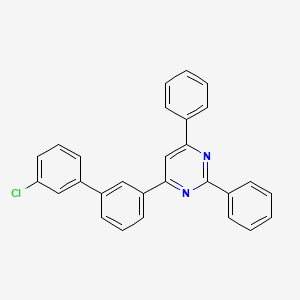 molecular formula C28H19ClN2 B12851184 4-(3'-Chloro-[1,1'-biphenyl]-3-yl)-2,6-diphenylpyrimidine 