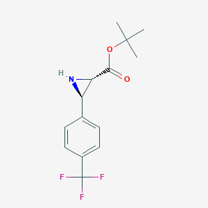 Tert-butyl (2S,3R)-3-[4-(trifluoromethyl)phenyl]aziridine-2-carboxylate