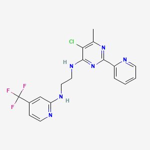 N-[5-Chloro-6-Methyl-2-(2-Pyridinyl)-4-Pyrimidinyl]-N'-[4-(Trifluoromethyl)-2-Pyridinyl]-1,2-Ethanediamine