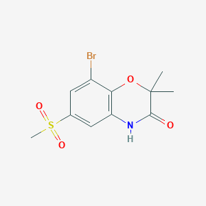 8-Bromo-2,2-dimethyl-6-(methylsulfonyl)-2H-benzo[b][1,4]oxazin-3(4H)-one