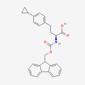 (S)-2-((((9H-Fluoren-9-yl)methoxy)carbonyl)amino)-4-(4-cyclopropylphenyl)butanoic acid