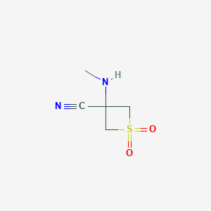 3-(Methylamino)-1,1-dioxo-thietane-3-carbonitrile