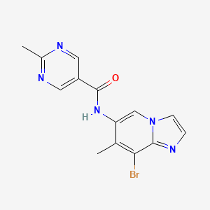 N-(8-bromo-7-methylimidazo[1,2-a]pyridin-6-yl)-2-methylpyrimidine-5-carboxamide