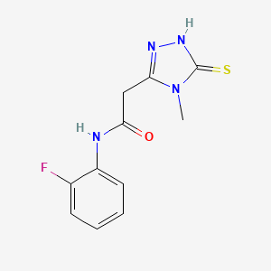 N-(2-Fluoro-phenyl)-2-(5-mercapto-4-methyl-4H-[1,2,4]triazol-3-yl)-acetamide