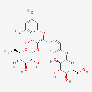 5,7-Dihydroxy-3-(((3R,4S,5S,6R)-3,4,5-trihydroxy-6-(hydroxymethyl)tetrahydro-2H-pyran-2-yl)oxy)-2-(4-(((3R,4S,5S,6R)-3,4,5-trihydroxy-6-(hydroxymethyl)tetrahydro-2H-pyran-2-yl)oxy)phenyl)-4H-chromen-4-one