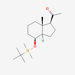 Ethanone, 1-[(1S,3aR,4S,7aS)-4-[[(1,1-dimethylethyl)dimethylsilyl]oxy]octahydro-7a-methyl-1H-inden-1-yl]-