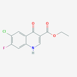 molecular formula C12H9ClFNO3 B12852398 Ethyl 6-chloro-7-fluoro-4-hydroxyquinoline-3-carboxylate 