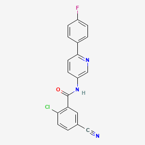 2-Chloro-5-cyano-N-(6-(4-fluorophenyl)pyridin-3-yl)benzamide