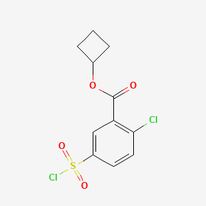 Cyclobutyl 2-chloro-5-(chlorosulfonyl)benzoate