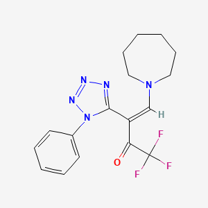 4-azepan-1-yl-1,1,1-trifluoro-3-(1-phenyl-1H-1,2,3,4-tetraazol-5-yl)but-3-en-2-one