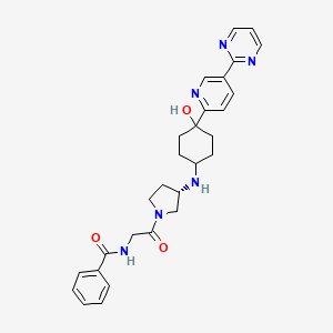 (S)-N-(2-(3-((4-Hydroxy-4-(5-(pyrimidin-2-yl)pyridin-2-yl)cyclohexyl)amino)pyrrolidin-1-yl)-2-oxoethyl)benzamide