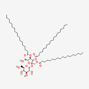 (2S,3S,4R,5R)-5-(Hydroxymethyl)-2-((stearoyloxy)methyl)-2-(((2R,3R,4S,5S,6R)-3,4,5-trihydroxy-6-(hydroxymethyl)tetrahydro-2H-pyran-2-yl)oxy)tetrahydrofuran-3,4-diyl distearate