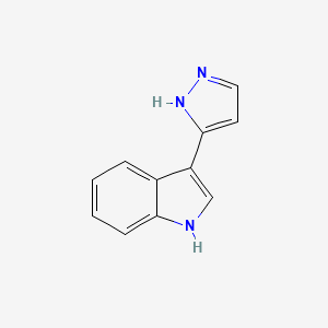 molecular formula C11H9N3 B12852538 3-(1H-Pyrazol-3-YL)-1H-indole 