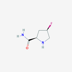 molecular formula C5H9FN2O B12852554 (2R,4R)-4-Fluoropyrrolidine-2-carboxamide 