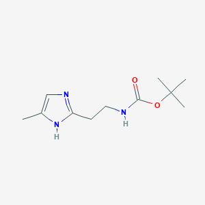 molecular formula C11H19N3O2 B12852567 [2-(4-Methyl-1H-imidazol-2-yl)-ethyl]-carbamic acid tert-butyl ester 