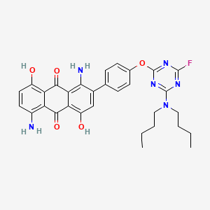 1,5-Diamino-2-[4-[[4-(dibutylamino)-6-fluoro-1,3,5-triazin-2-YL]oxy]phenyl]-4,8-dihydroxyanthraquinone