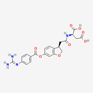 (2-((R)-6-((4-Guanidinobenzoyl)oxy)-2,3-dihydrobenzofuran-3-yl)acetyl)-D-aspartic acid