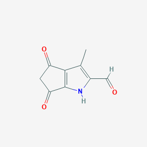 3-Methyl-4,6-dioxo-1,4,5,6-tetrahydrocyclopenta[b]pyrrole-2-carbaldehyde