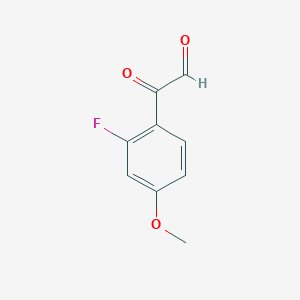 molecular formula C9H7FO3 B12853186 2-(2-Fluoro-4-methoxyphenyl)-2-oxoacetaldehyde 