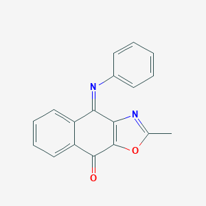 B128532 2-Methyl-4-(phenylimino)naphth(2,3-d)oxazol-9-one CAS No. 153824-55-6