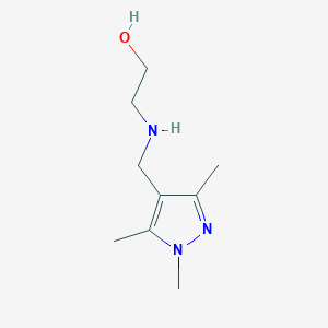 molecular formula C9H17N3O B1285341 2-{[(1,3,5-trimetil-1H-pirazol-4-il)metil]amino}etanol CAS No. 400877-08-9