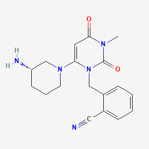 (S)-2-((6-(3-aminopiperidin-1-yl)-3-methyl-2,4-dioxo-3,4-dihydropyrimidin-1(2H)-yl)methyl)benzonitrile