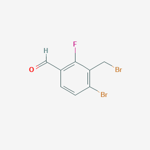 4-Bromo-3-(bromomethyl)-2-fluorobenzaldehyde