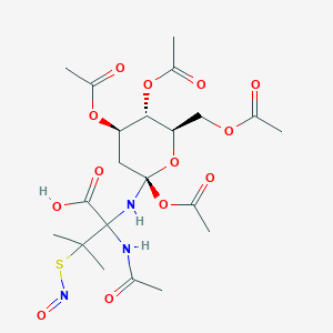 2-Acetamido-3-methyl-3-(nitrosothio)-2-(((2R,4R,5S,6R)-2,4,5-triacetoxy-6-(acetoxymethyl)tetrahydro-2H-pyran-2-yl)amino)butanoic acid