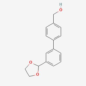 [3'-(1,3-Dioxolan-2-yl)[1,1'-biphenyl]-4-yl] methanol