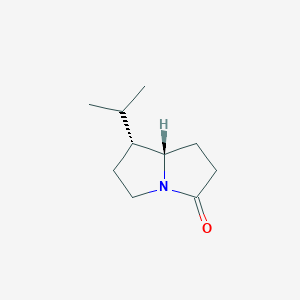 molecular formula C10H17NO B12853543 (7R,7AS)-7-isopropyltetrahydro-1H-pyrrolizin-3(2H)-one 