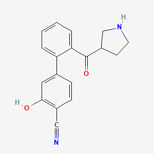 3-Hydroxy-2'-(pyrrolidine-3-carbonyl)-[1,1'-biphenyl]-4-carbonitrile