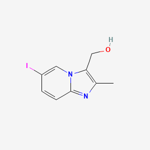 molecular formula C9H9IN2O B12853719 (6-Iodo-2-methylimidazo[1,2-a]pyridin-3-yl)methanol 