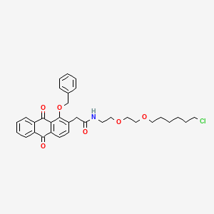 2-(1-(Benzyloxy)-9,10-dioxo-9,10-dihydroanthracen-2-yl)-N-(2-(2-((6-chlorohexyl)oxy)ethoxy)ethyl)acetamide