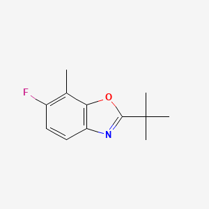 molecular formula C12H14FNO B12853738 2-(tert-Butyl)-6-fluoro-7-methylbenzo[d]oxazole CAS No. 811810-59-0