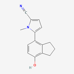 5-(7-hydroxy-2,3-dihydro-1H-inden-4-yl)-1-methyl-1H-pyrrole-2-carbonitrile