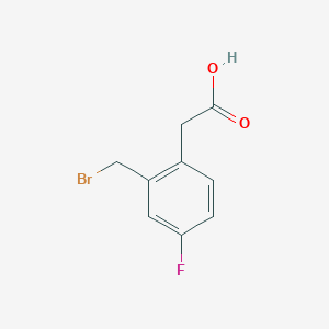 molecular formula C9H8BrFO2 B12853766 2-(Bromomethyl)-4-fluorophenylacetic acid 