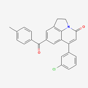 6-(3-Chlorophenyl)-8-(4-methylbenzoyl)-1,2-dihydro-4H-pyrrolo[3,2,1-ij]quinolin-4-one