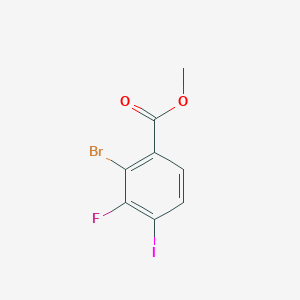 molecular formula C8H5BrFIO2 B12853943 Methyl 2-bromo-3-fluoro-4-iodobenzoate 