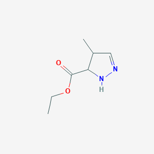 molecular formula C7H12N2O2 B12853977 ethyl 4-methyl-4,5-dihydro-1H-pyrazole-5-carboxylate CAS No. 89851-95-6