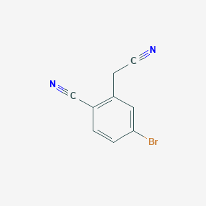 molecular formula C9H5BrN2 B1285452 5-Bromo-2-cyanobenzeneacetonitrile CAS No. 925672-88-4